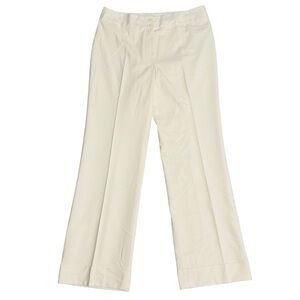 Vintage Casual Corner Dress Slacks Sz 12 Cream Lined Cuffed
